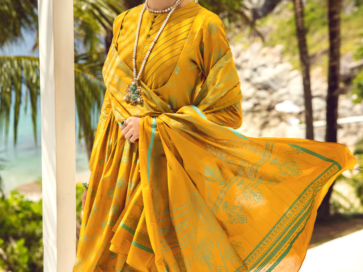 Mustard Lawn 3 Piece Stitched - ALP-3PS-1735 - Image 4