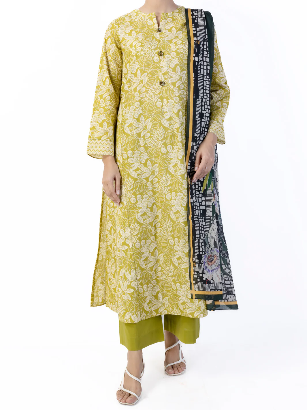 Lemon Lawn 3Pc Unstitched - ALP-2PS-1751