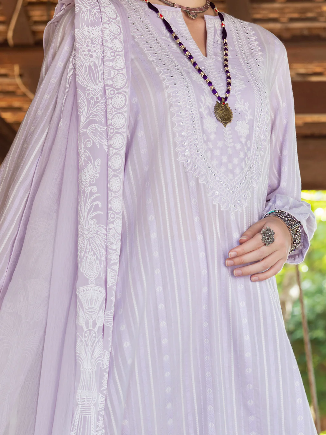 Lilac Yarn-Dyed 3 Piece Stitched - ALP-3PS-1781 - Image 4