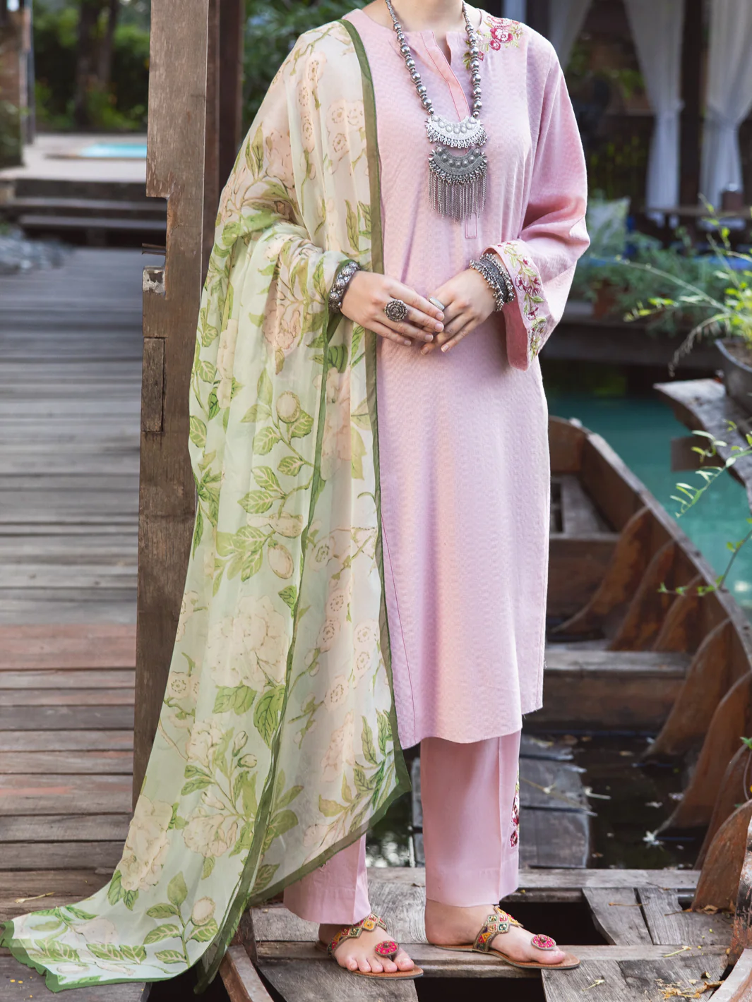Light Pink Dobby 3 Piece Stitched - ALP-3PS-1830