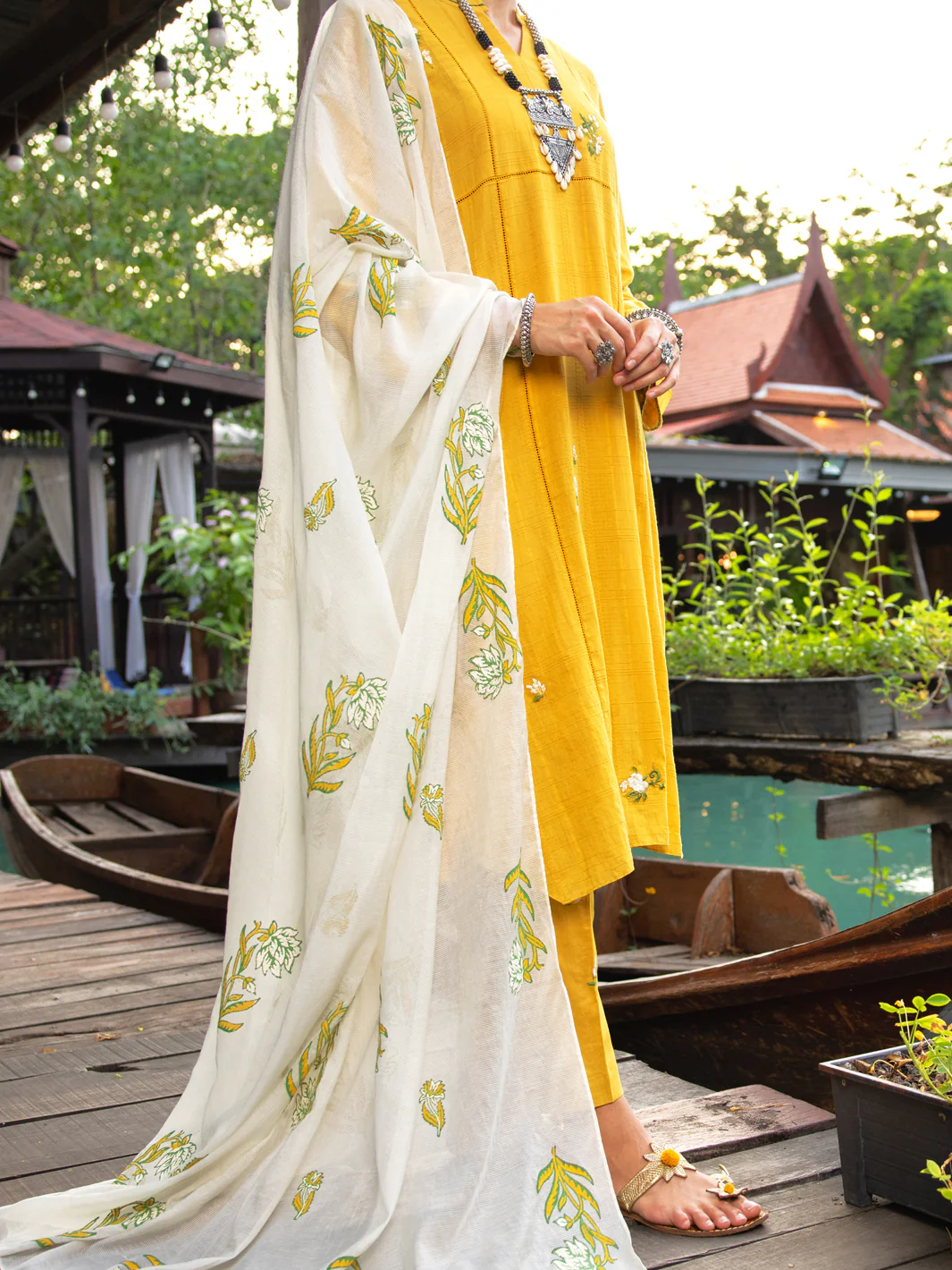 Mustard Dobby 3Pc Stitched - ALP-3PS-1833 - Image 3