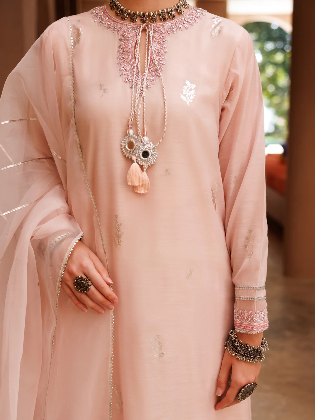 Pink Salsa Silk 3Pc Stitched - ALP-3PS-1848 - Image 2