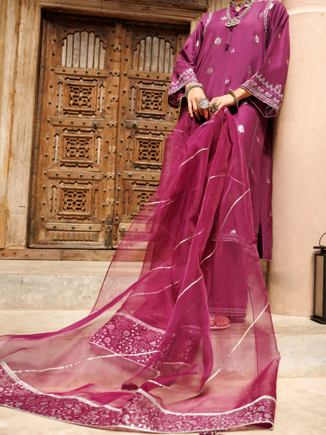Purple Salsa Silk 3Pc Stitched - ALP-3PS-1850