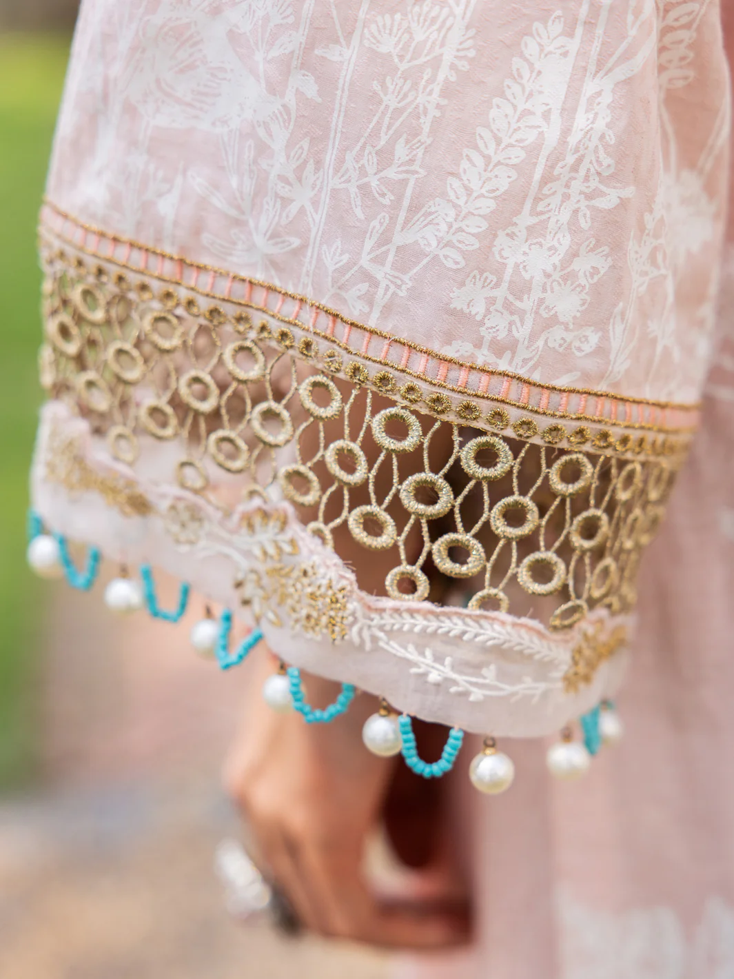 Light Pink Jacquard 3Pc Unstitched - ALP-3PS-1863 - Image 3