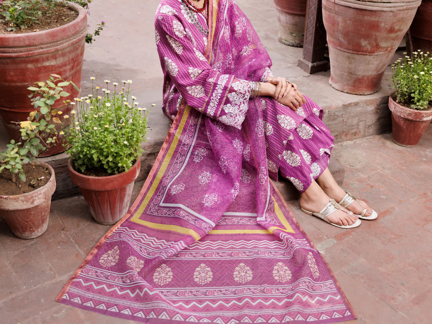 Purple Dobby 3Pc Stitched - ALP-3PS-1882 - Image 3