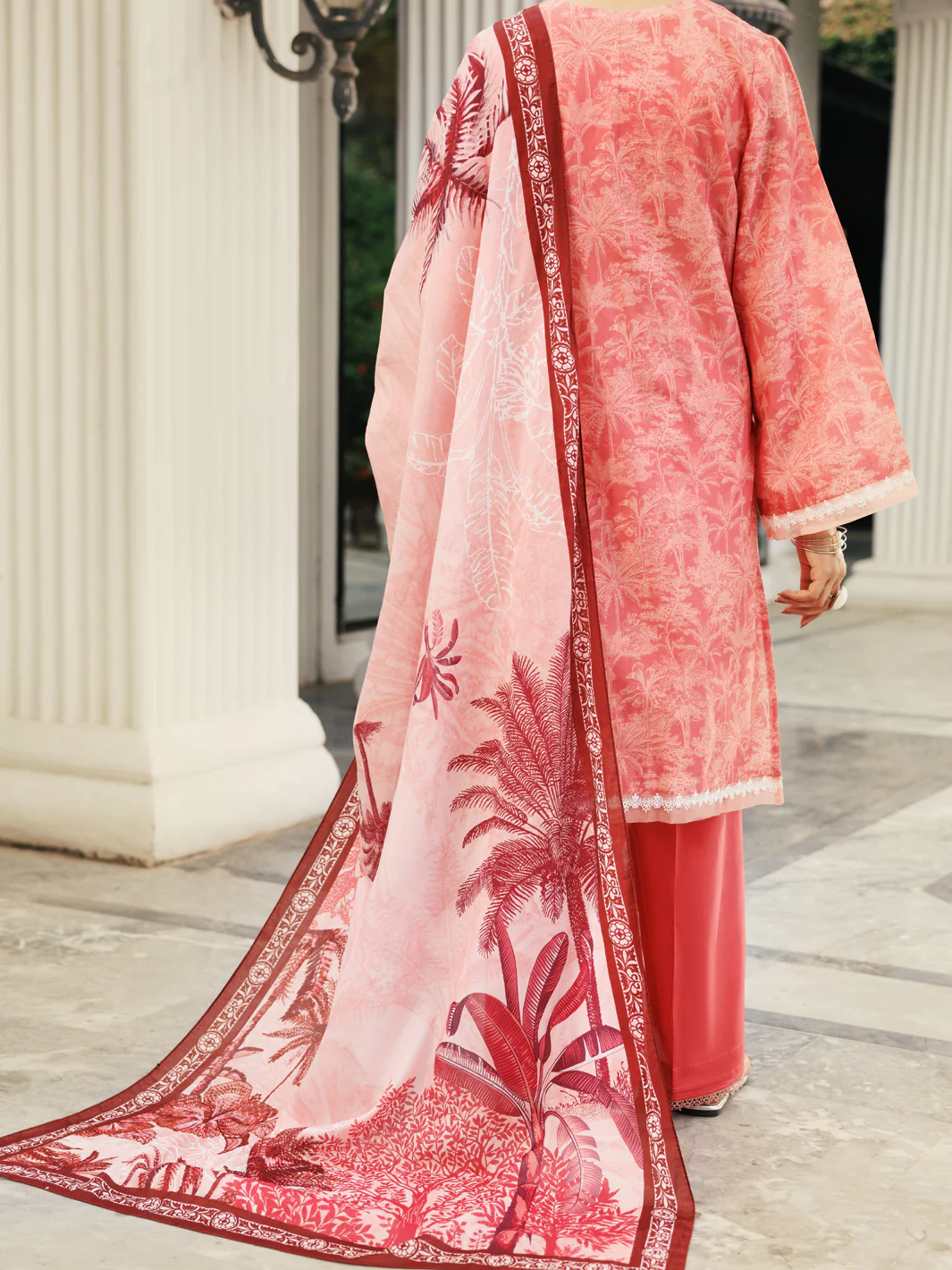 Light Pink Lawn 3 Piece Unstitched - ALP-3PS-2007 - Image 2