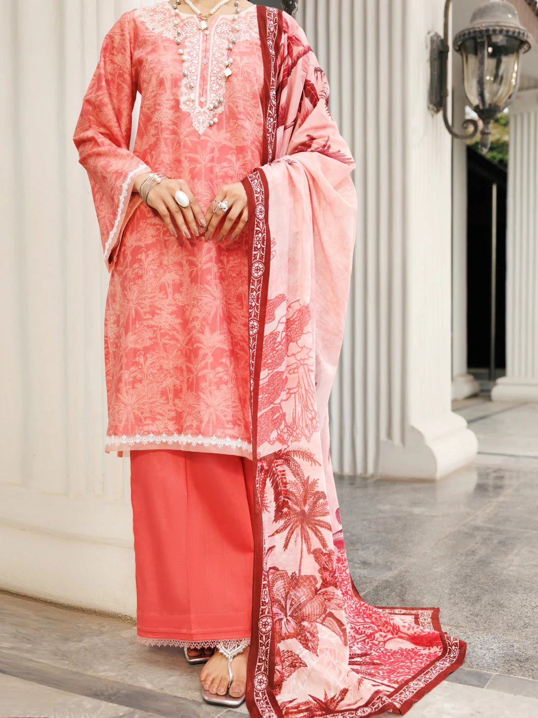 Light Pink Lawn 3 Piece Stitched - ALP-3PS-2007 - Image 12