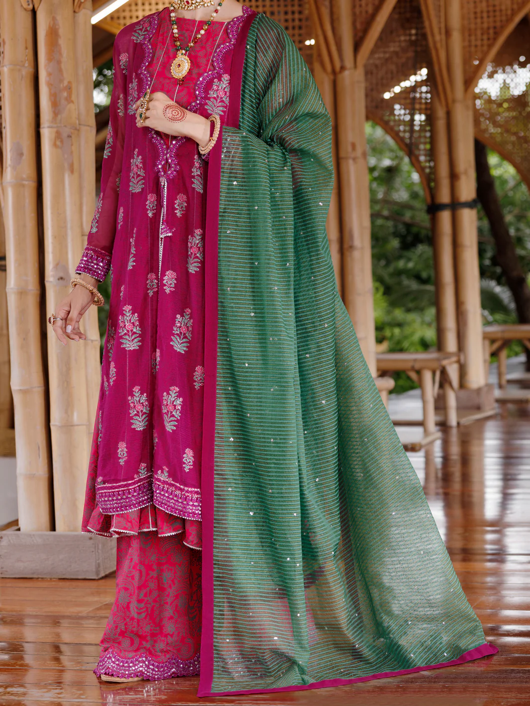 Magenta Maple Silk 3 Piece Unstitched - ALP-3PS-2027
