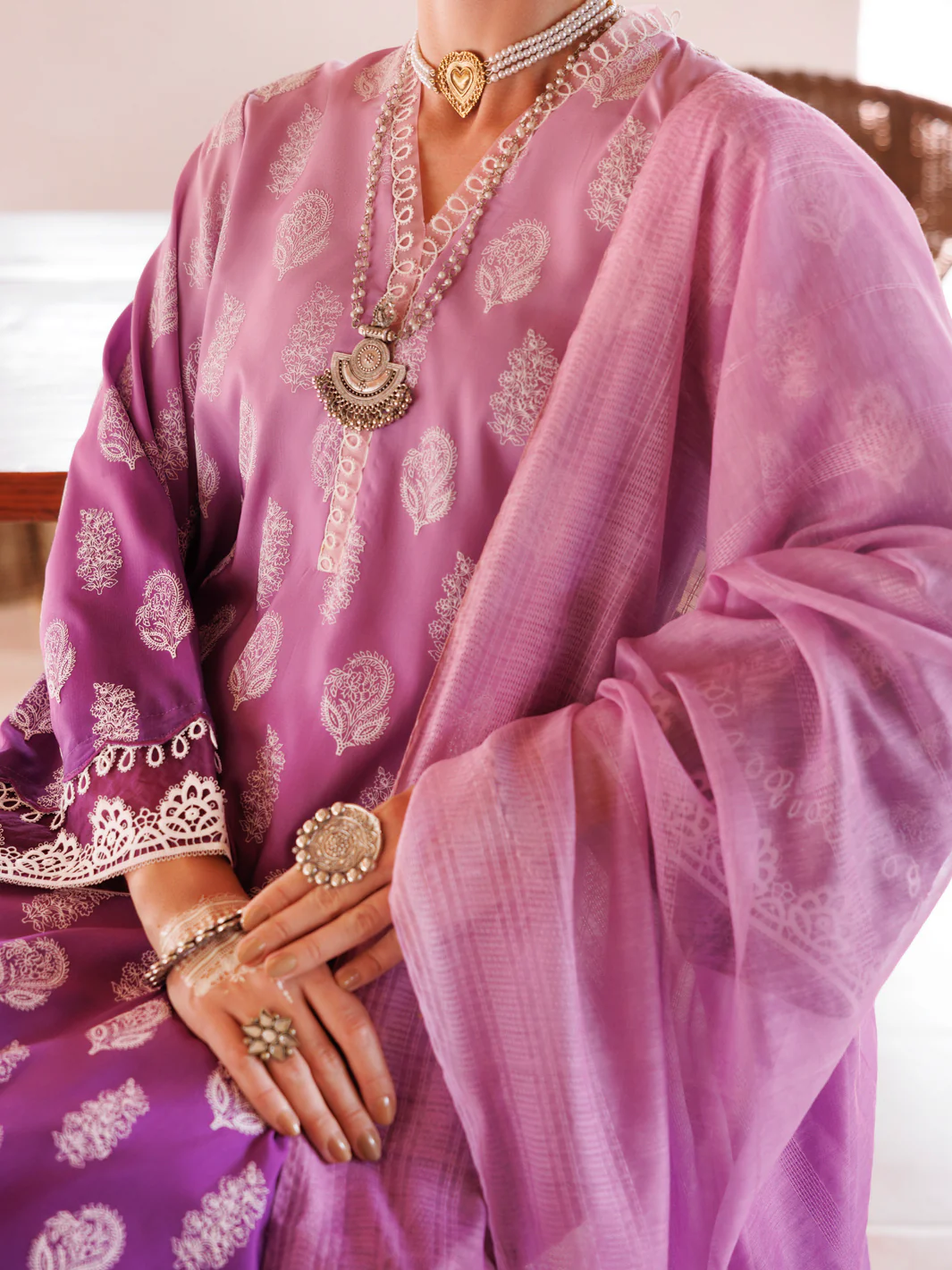 Purple Cambric 3 Piece Stitched - ALP-3PS-2035 - Image 3