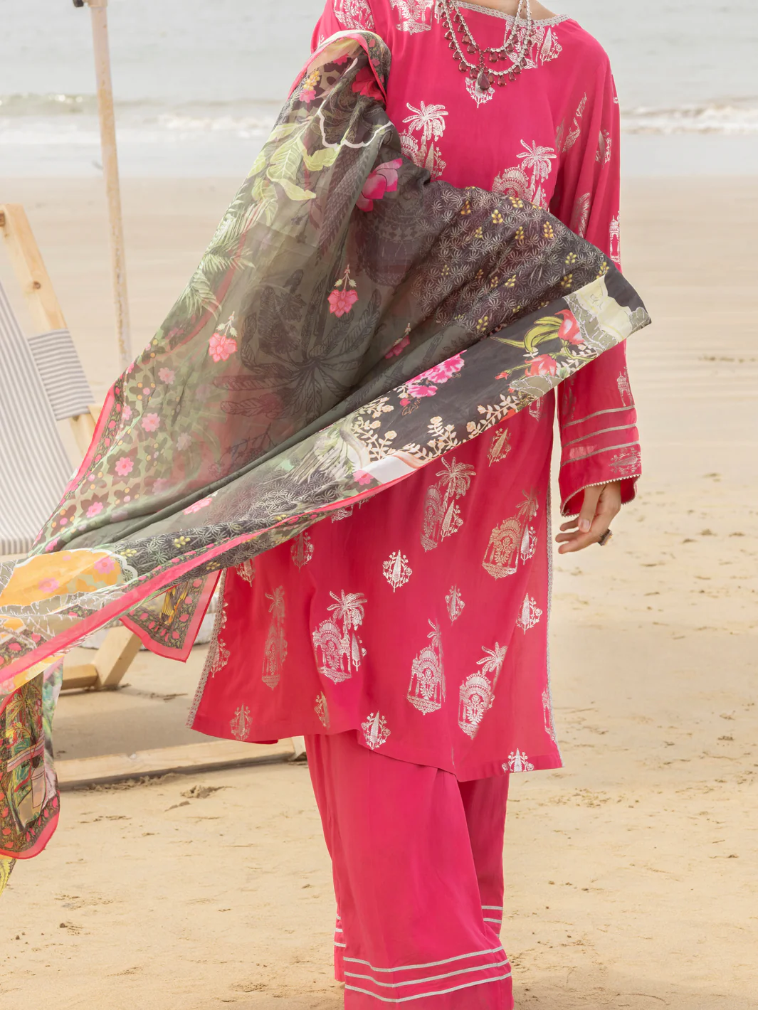 Pink Viscose 3 Piece Unstitched - ALP-3PS-2044