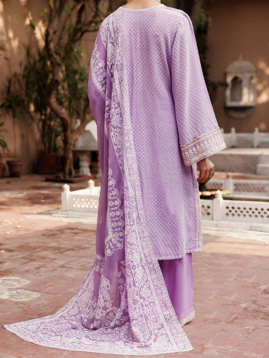 Light Purple Cotton 3Pc Stitched - ALP-3PS-2048 - Image 2