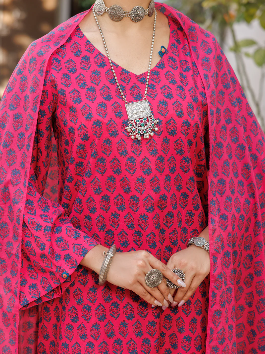 Fuchsia Lawn 3 Piece Stitched - ALP-3PS-2122 - Image 3