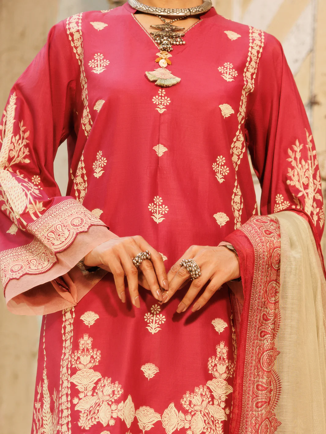 Pink Cambric 3Pc Stitched - ALP-3PS-2142 - Image 3