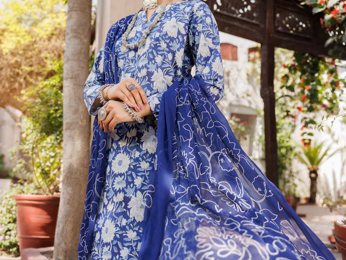 Blue Lawn 3 Piece Stitched - ALP-3PS-2147 - Image 4