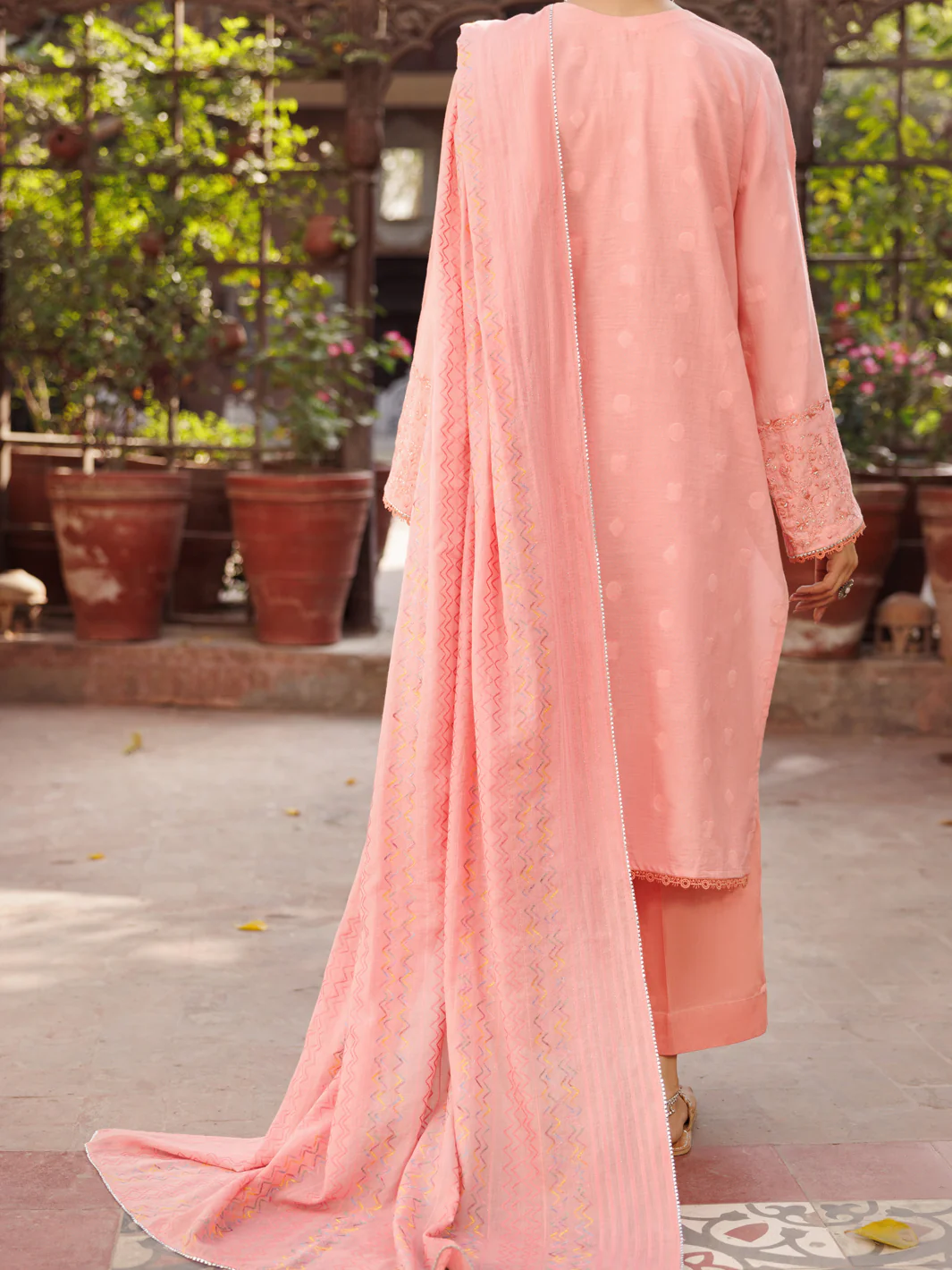 Peach 3 Piece Stitched - ALP-3PS-2166 - Image 4
