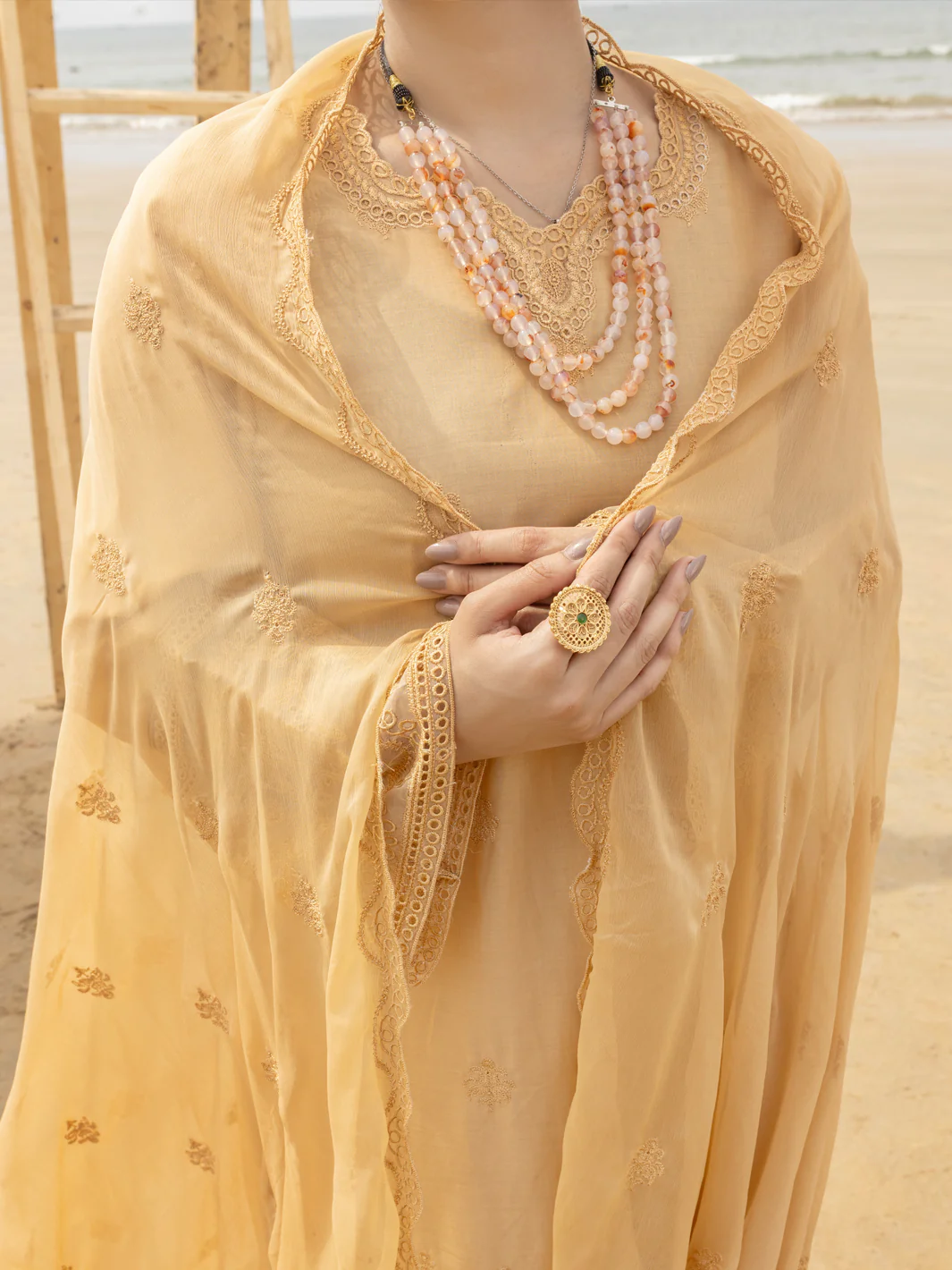 Khaki Lawn 3Pc Unstitched - ALP-3PS-2183 - Image 3