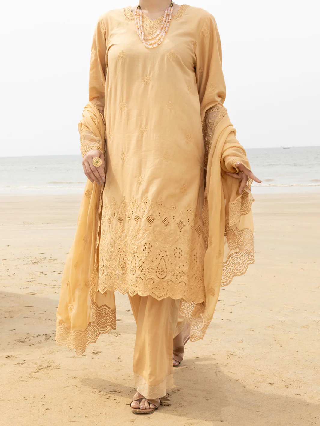 Khaki Lawn 3Pc Unstitched - ALP-3PS-2183 - Image 4