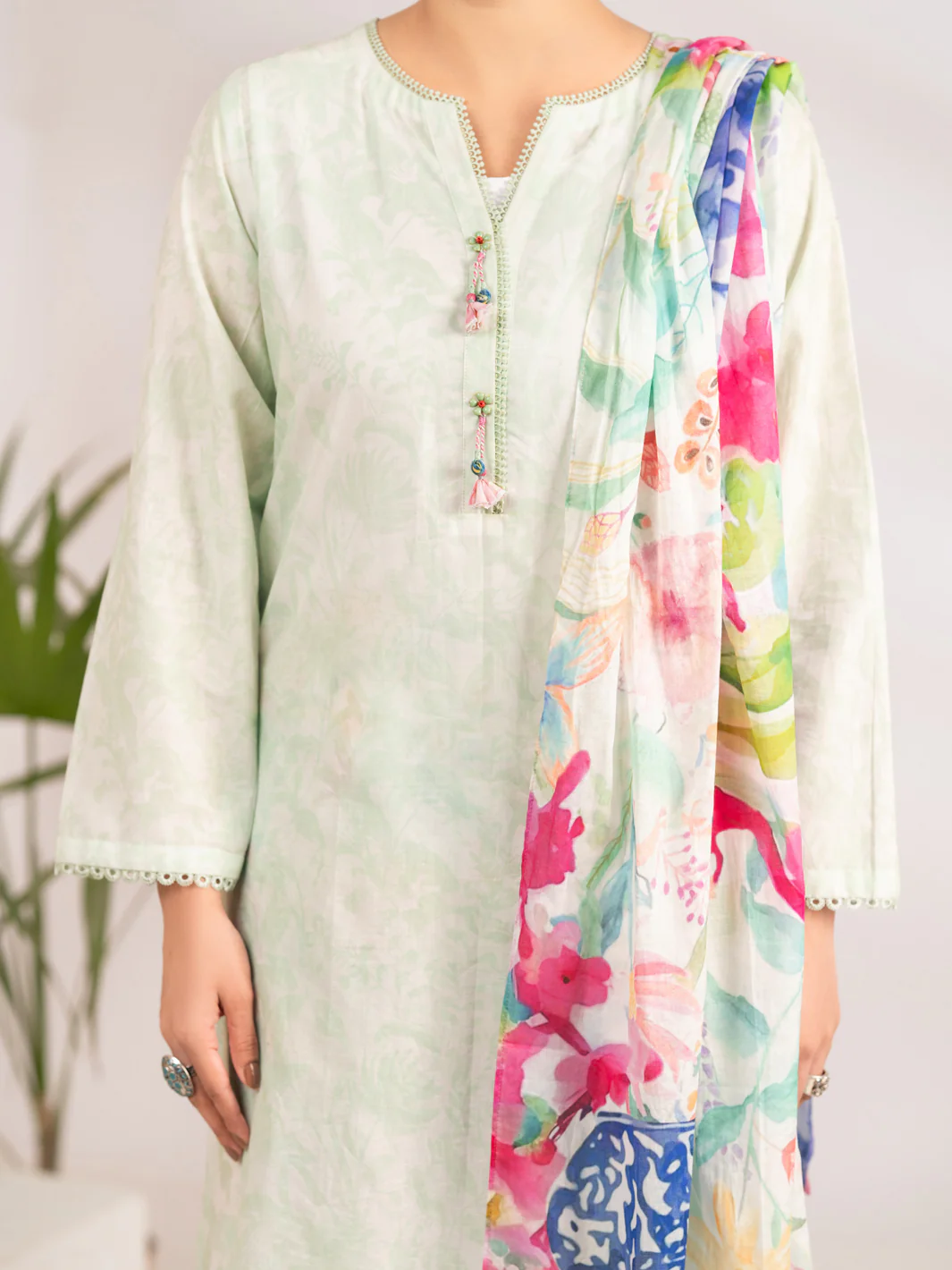 Multicolor Lawn 3Pc Stitched - ALP-3PS-2299 - Image 2