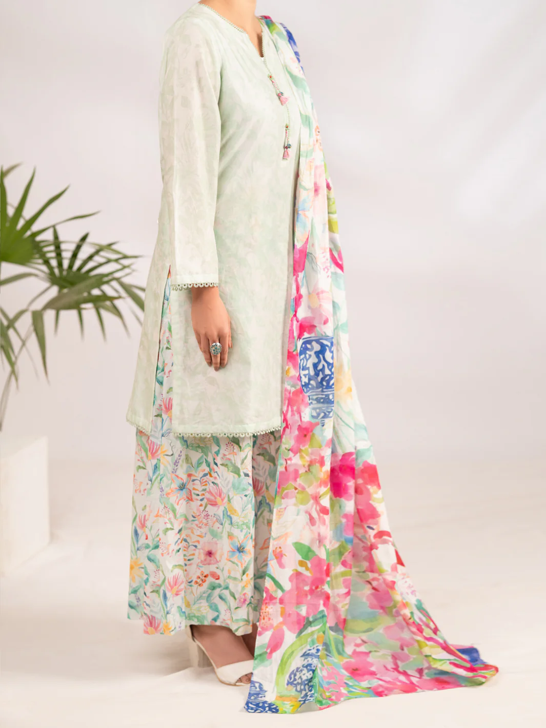 Multicolor Lawn 3Pc Stitched - ALP-3PS-2299 - Image 4