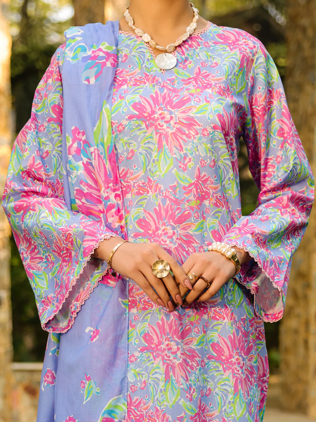 Light Purple Lawn 3Pc Stitched - ALP-3PS-2300 - Image 2