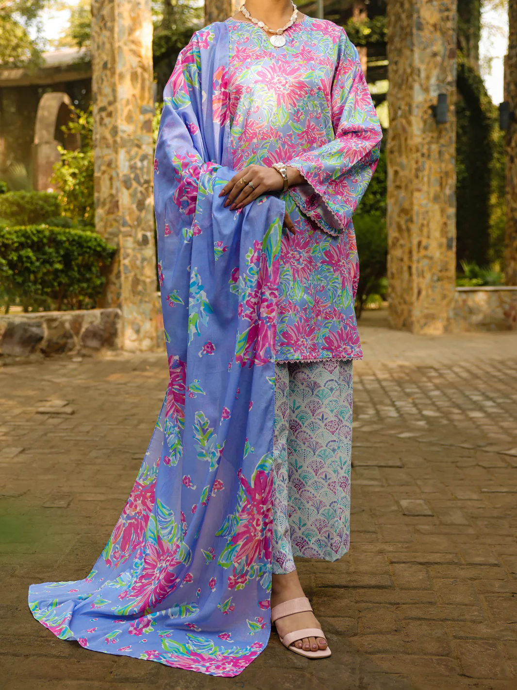 Light Purple Lawn 3Pc Stitched - ALP-3PS-2300 - Image 5