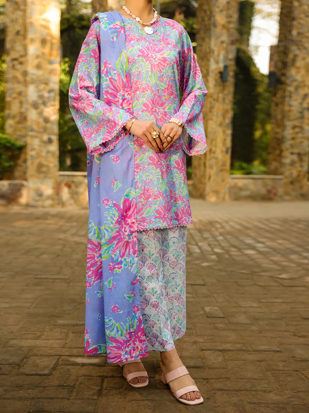 Light Purple Lawn 3Pc Stitched - ALP-3PS-2300 - Image 6