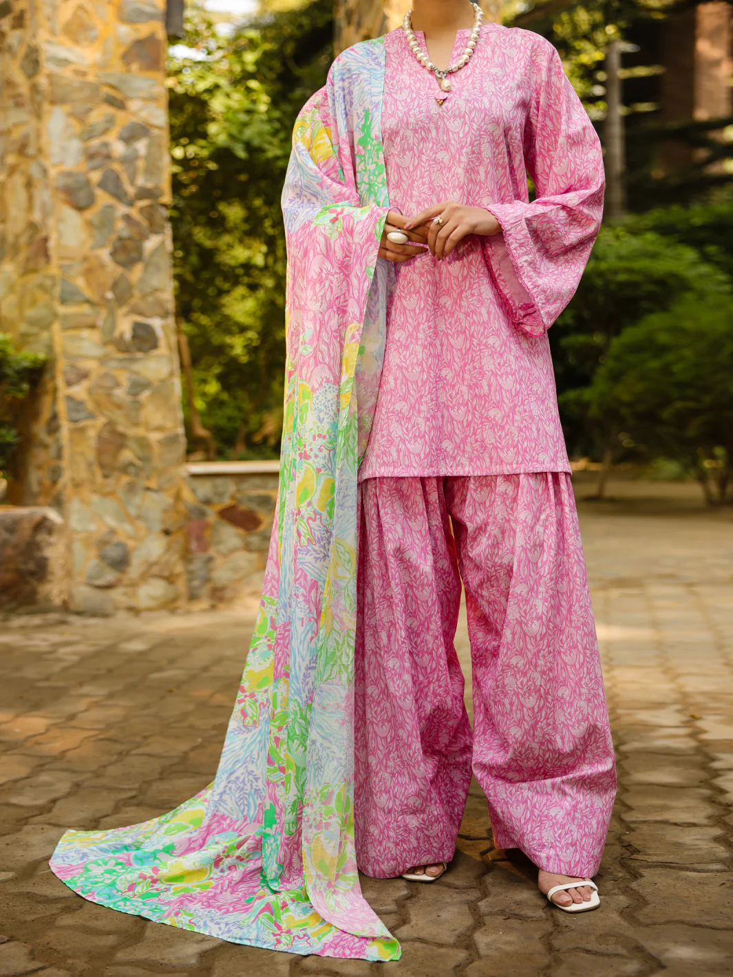 Pink Lawn 3Pc Stitched - ALP-3PS-2301 - Image 5