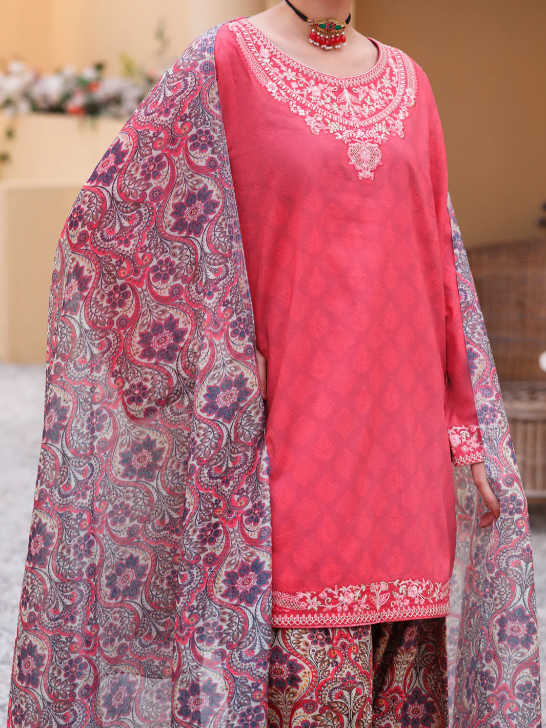 Light Pink Lawn Stitched 3Pc - ALP-3PS-2307 - Image 2