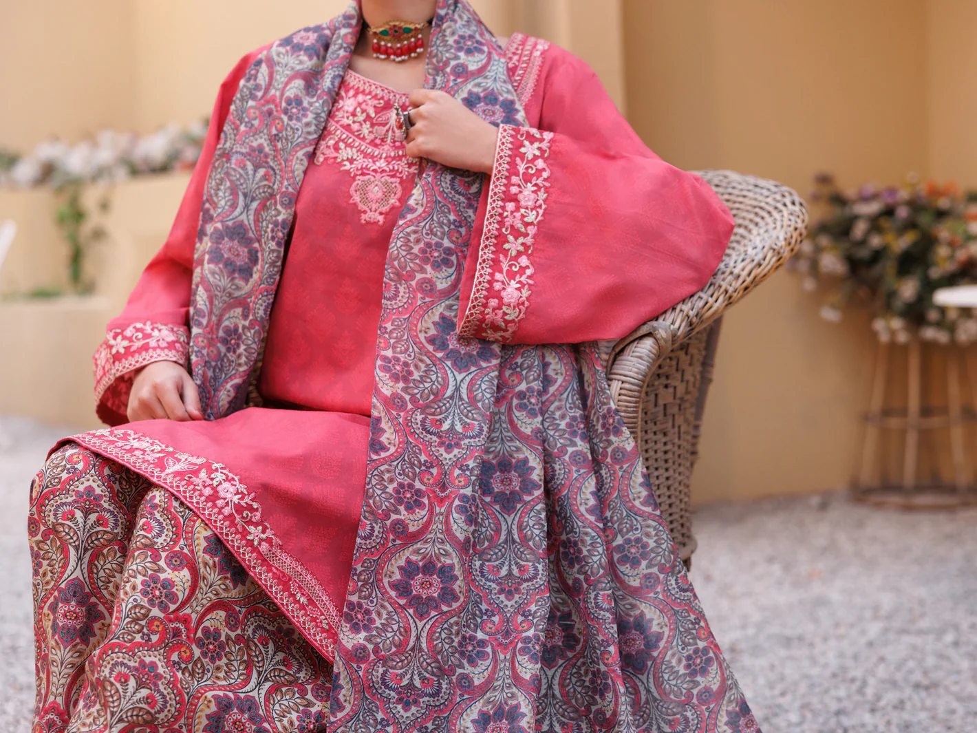 Light Pink Lawn Stitched 3Pc - ALP-3PS-2307 - Image 3