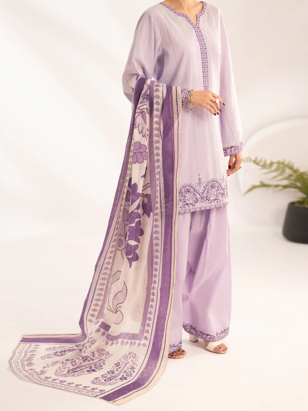 Light Purple Dobby Stitched 3Pc - ALP-3PS-2321 - Image 3
