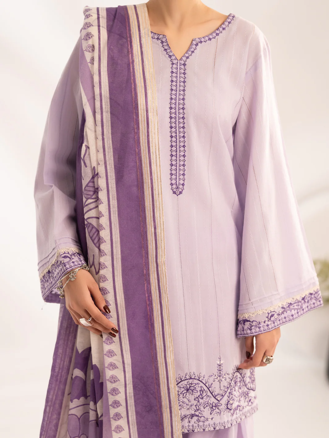 Light Purple Dobby Stitched 3Pc - ALP-3PS-2321 - Image 4