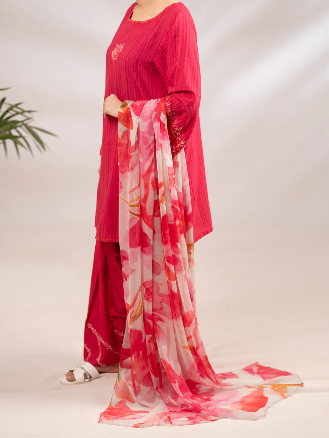 Pink Cotton Dobby 3Pc Stitched - ALP-3PS-2323 - Image 6