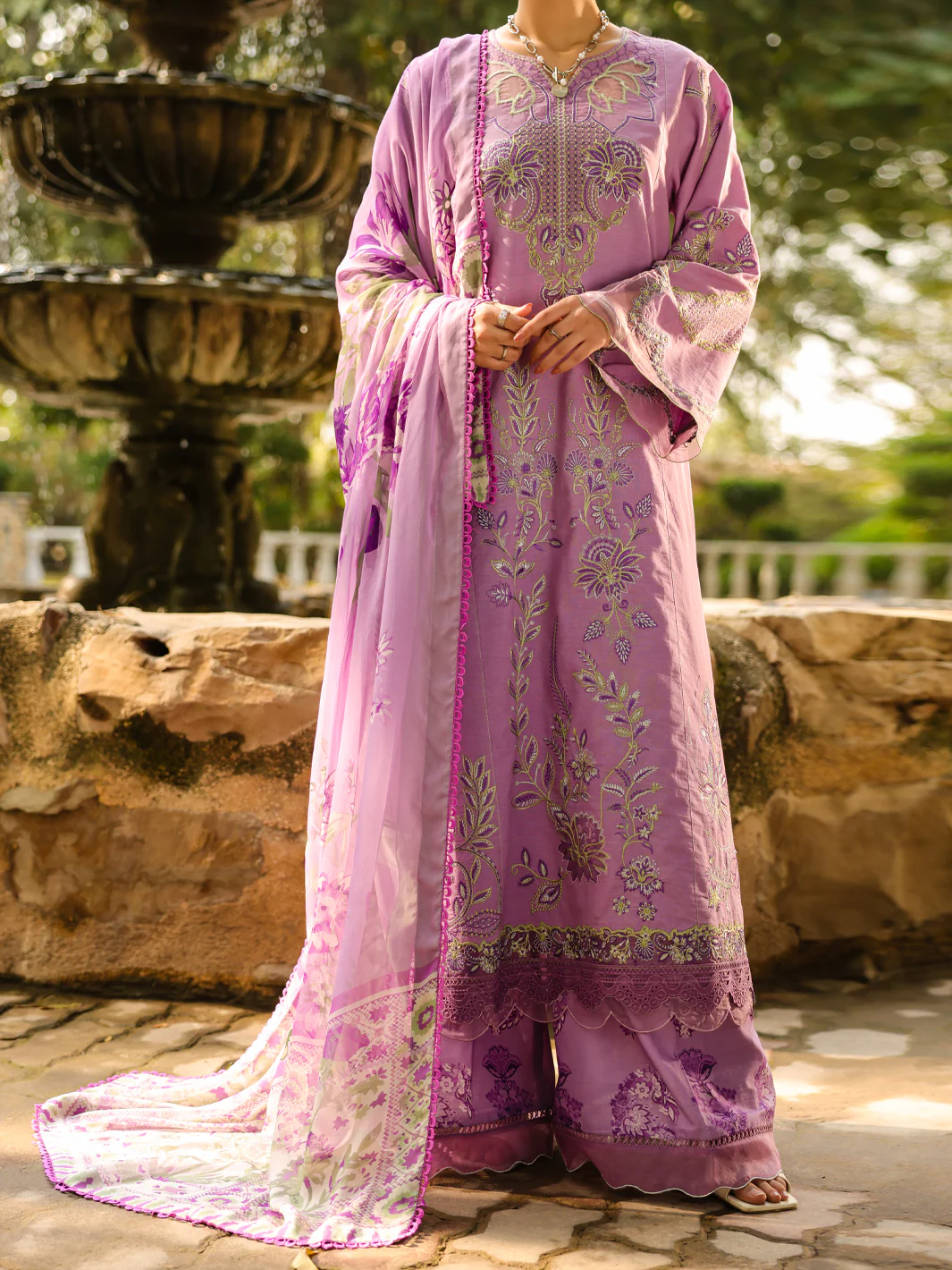 Purple Lawn 3Pc Unstitched - ALP-3PS-2376 - Image 5