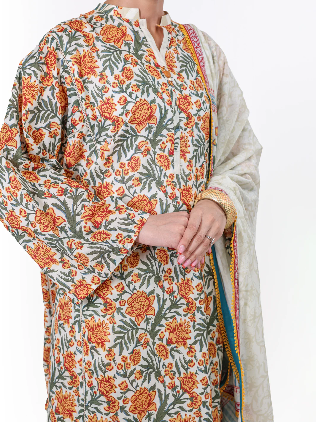 Mustard Lawn 3Pc Unstitched - ALP-3PS-2384 - Image 2