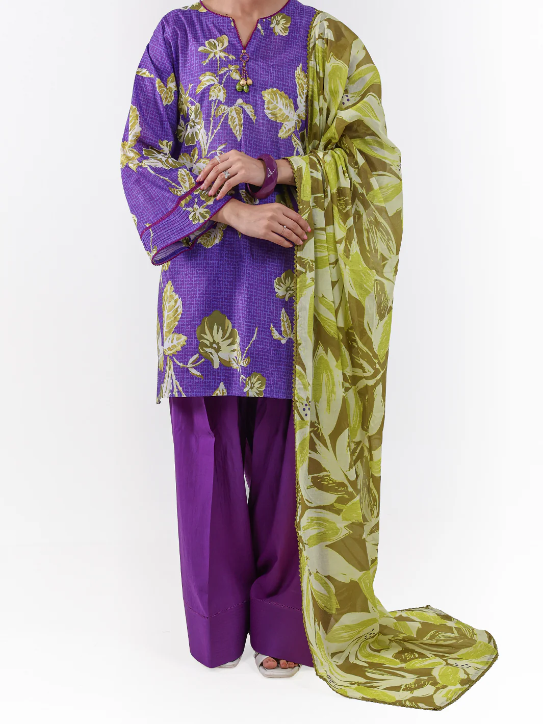 Purple Lawn 3Pc Unstitched - ALP-3PS-2389