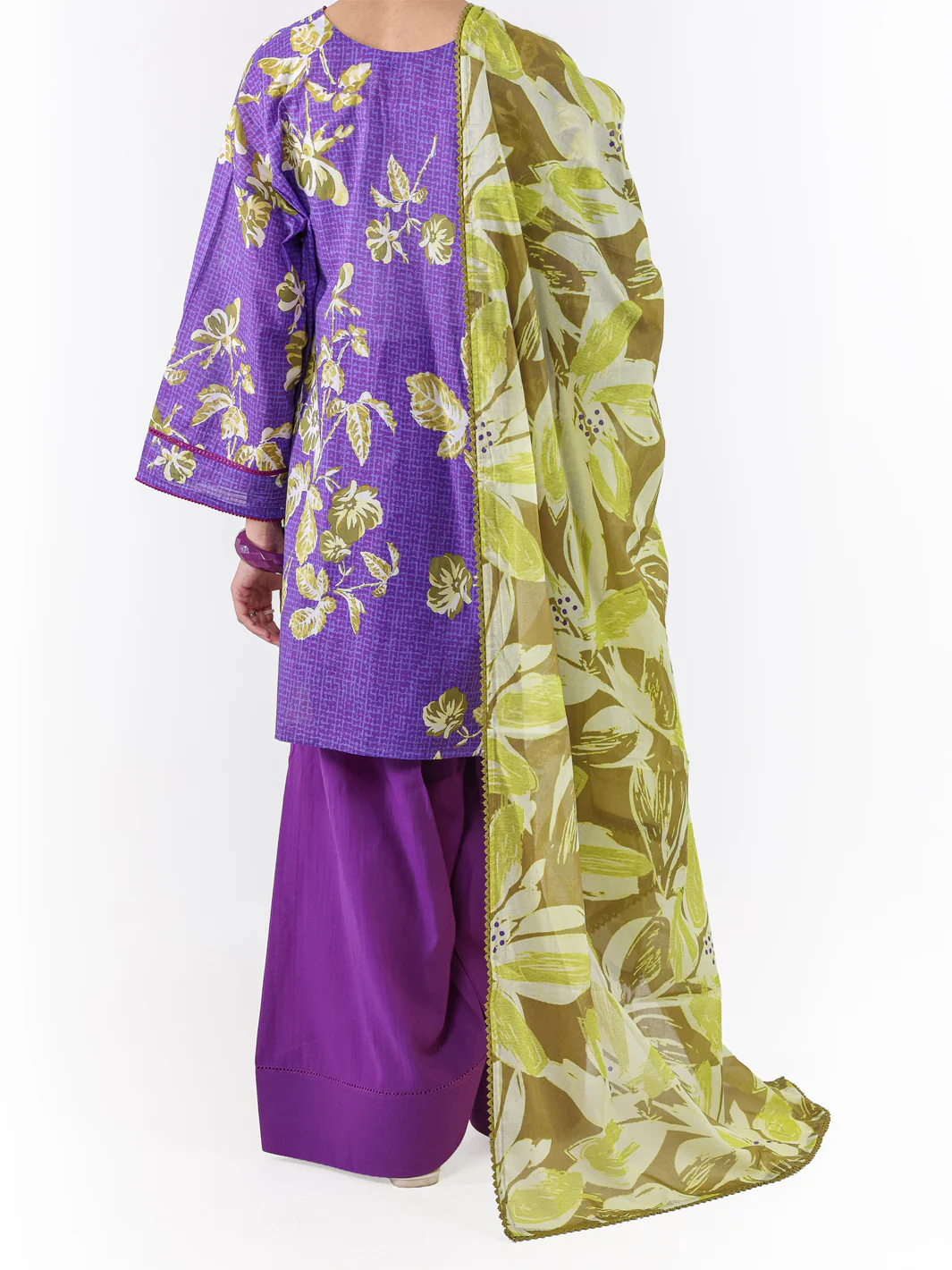 Purple Lawn 3Pc Unstitched - ALP-3PS-2389 - Image 3