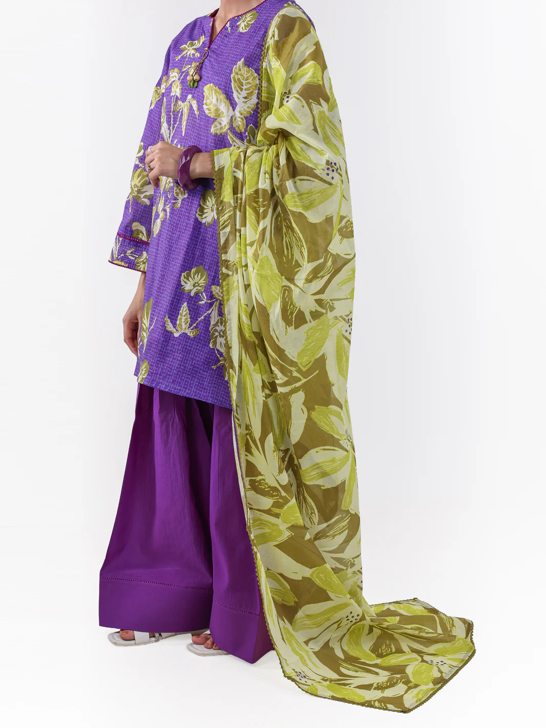 Purple Lawn 3Pc Unstitched - ALP-3PS-2389 - Image 4