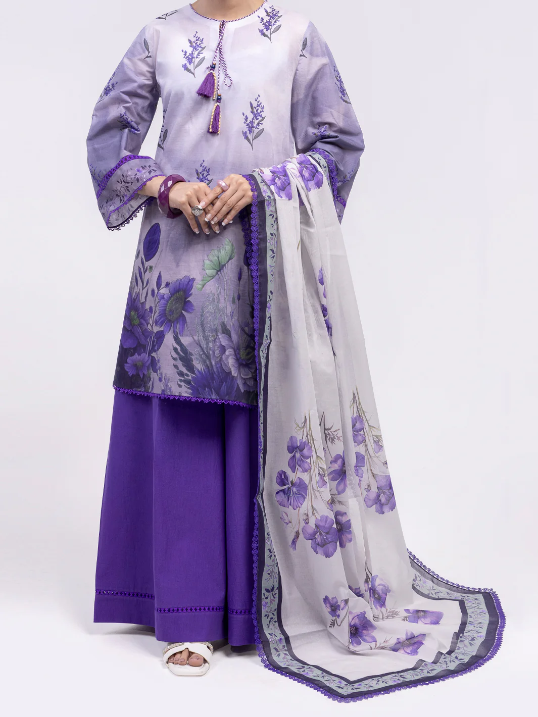 Purple Lawn 3Pc Unstitched - ALP-3PS-2400