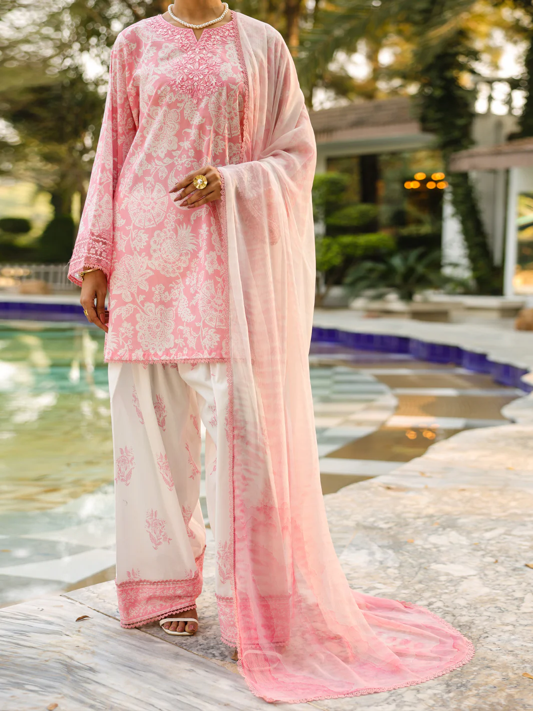 Pink Lawn 3Pc Unstitched - ALP-3PS-2405 - Image 3