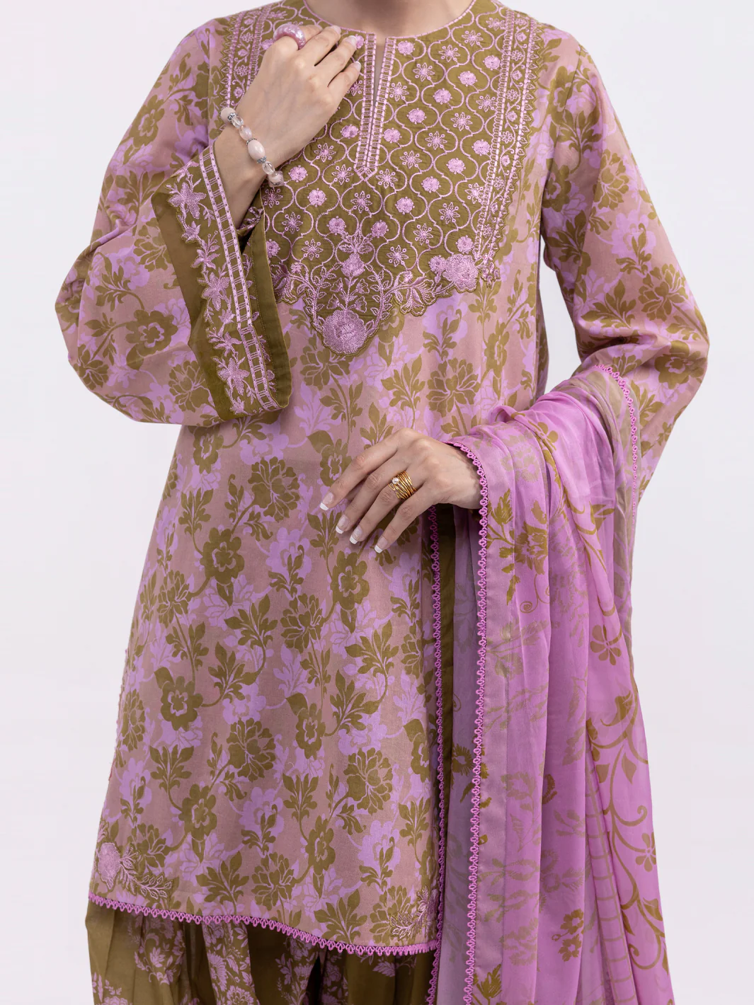 Pink Lawn 3Pc Unstitched - ALP-3PS-2409 - Image 2