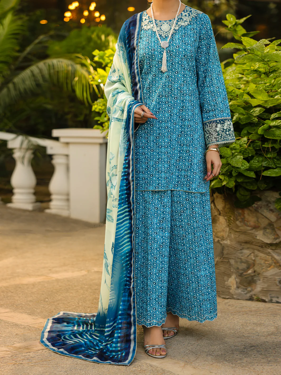 Blue Lawn 3Pc Unstitched - ALP-3PS-2426 - Image 3