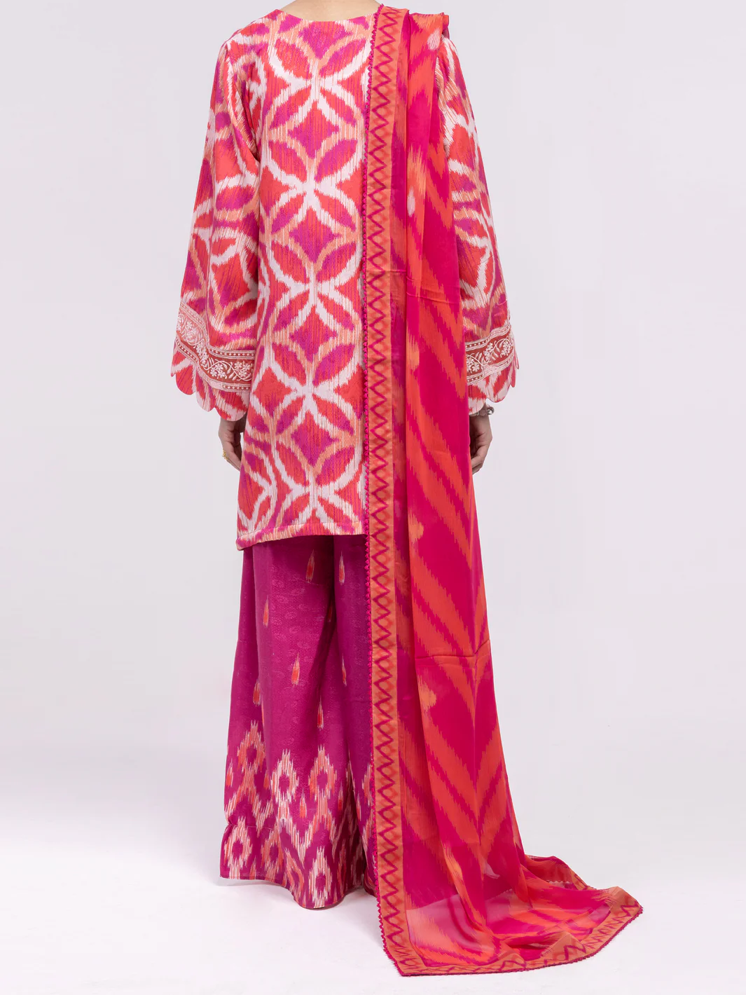 Pink Swiss Jacquard 3Pc Unstitched - ALP-3PS-2458 - Image 3