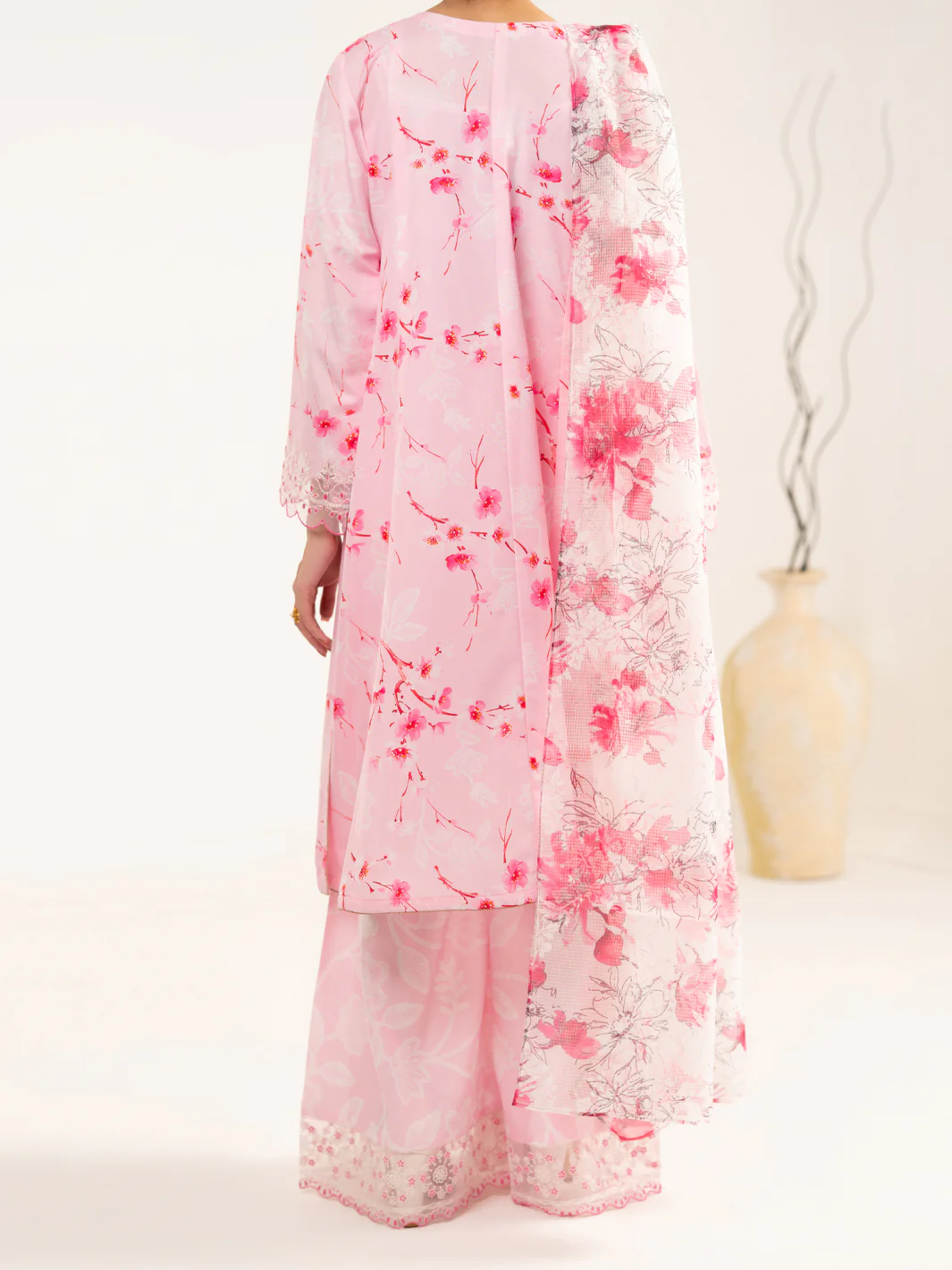 Pink Lawn 3Pc Unstitched - ALP-3PS-2462 - Image 3
