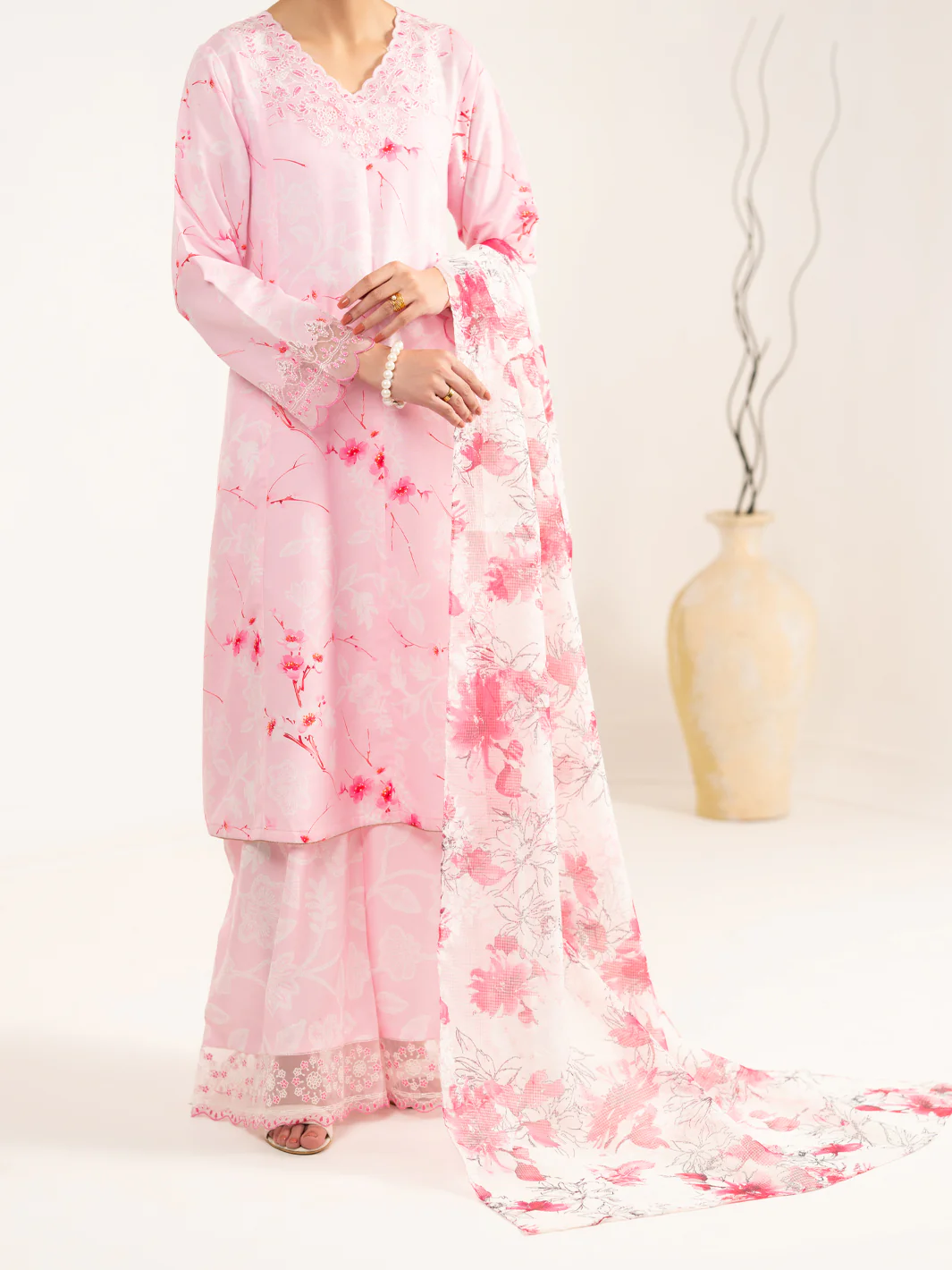 Pink Lawn 3Pc Unstitched - ALP-3PS-2462 - Image 4