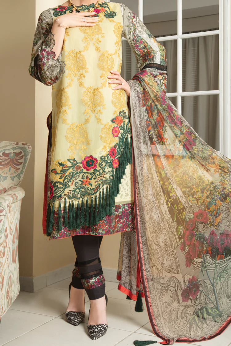 Lime Lawn 3 Piece Unstitched - ALP-3PS-557