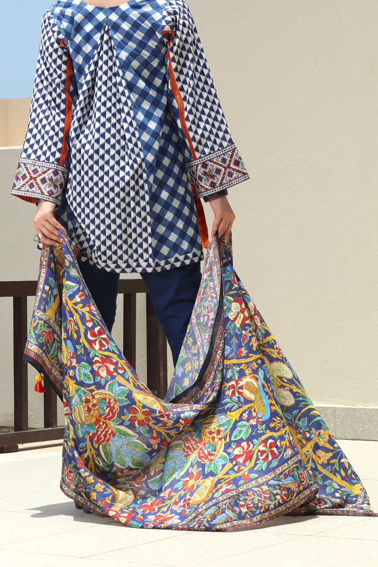 Blue 3 Piece Stitched - ALP-3PS-573 - Image 2