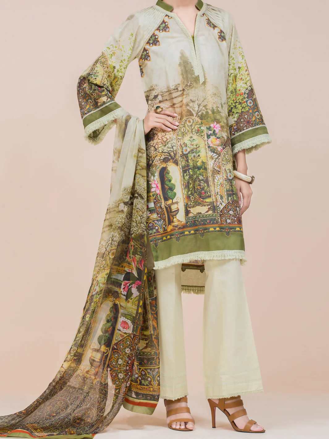 Ivory 3 Piece Unstitched - ALP-3PS-787