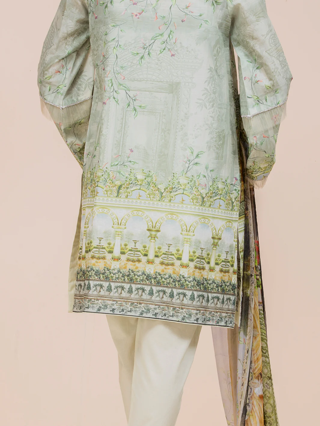 Pistachio Green Lawn 3 Piece Stitched - ALP-3PS-790 - Image 3