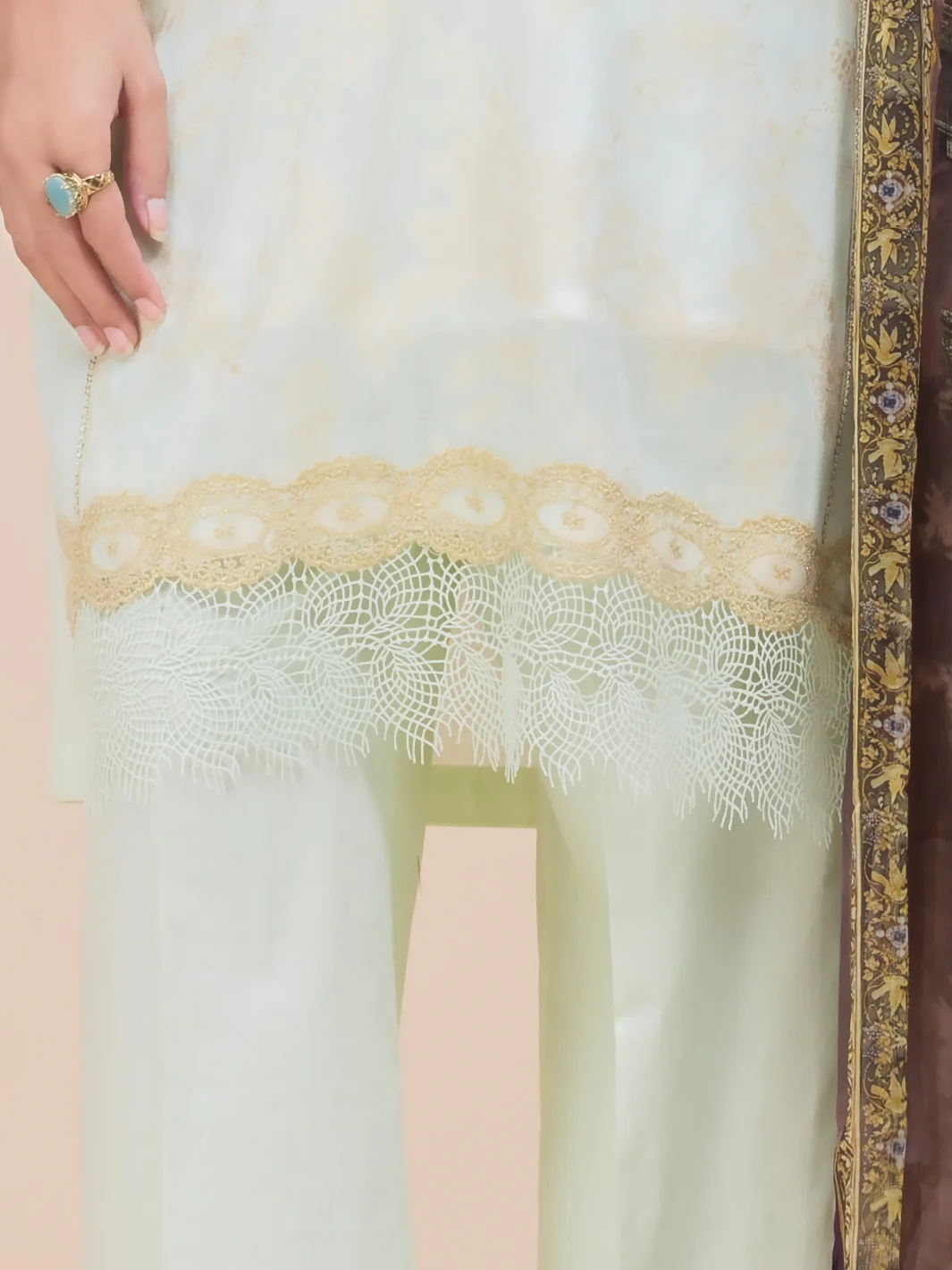 Sea Green Lawn 3 Piece Stitched - ALP-3PS-792 - Image 3