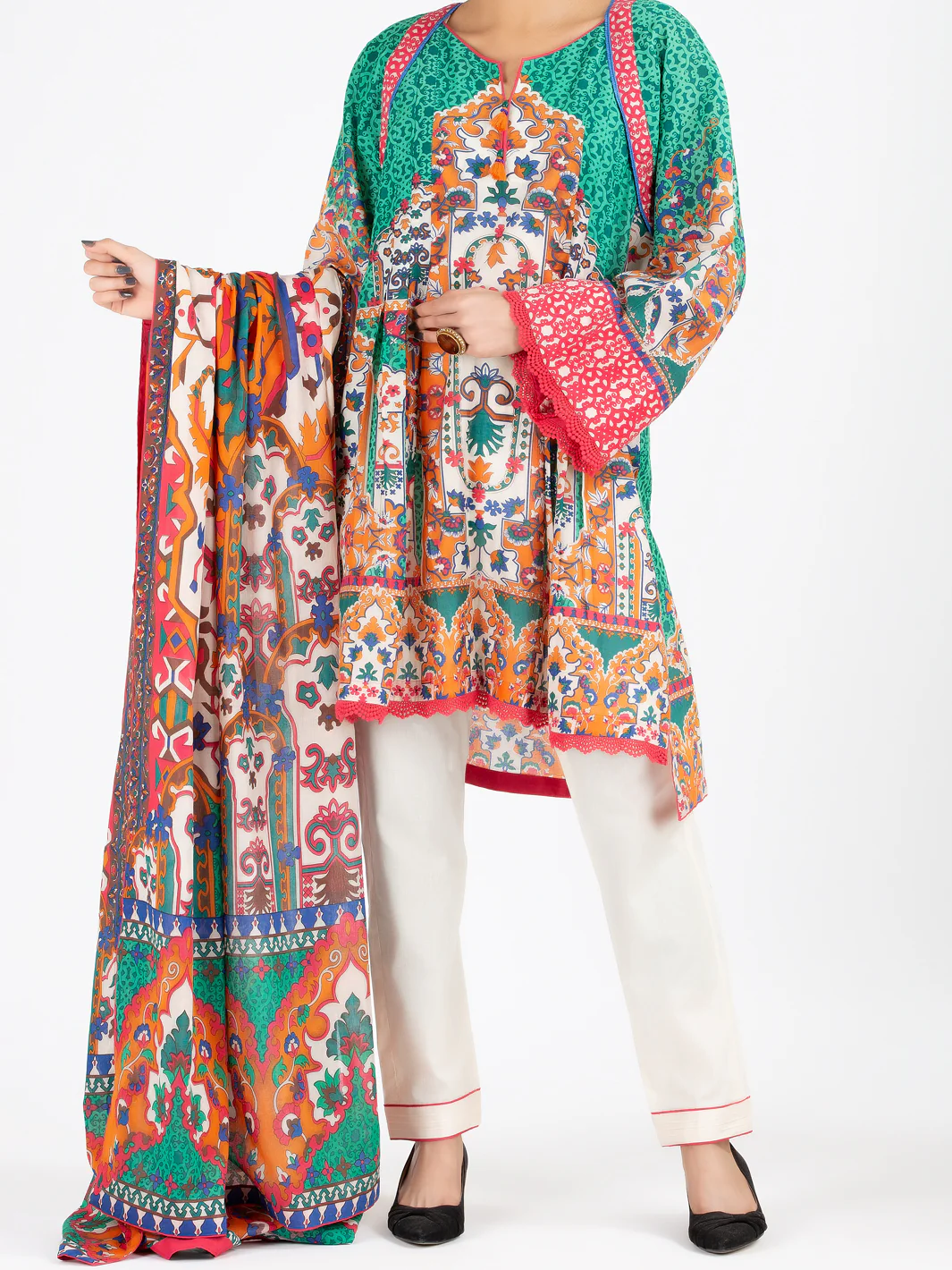 Green Lawn 3 Piece Unstitched - ALP-3PS-798